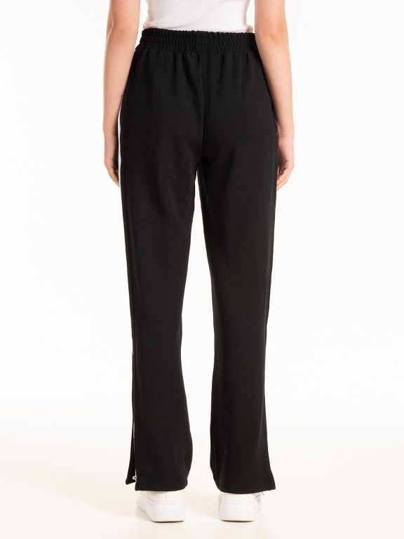 WIDE LEG TROUSERS WITH SNAP BUTTONS