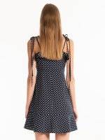 Polka dot print sleeveless dress