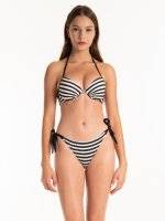 Striped push-up bikini top