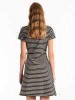Striped wrap dress