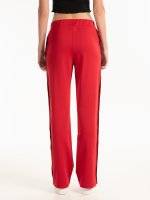 Wide leg trousers with decorative tape