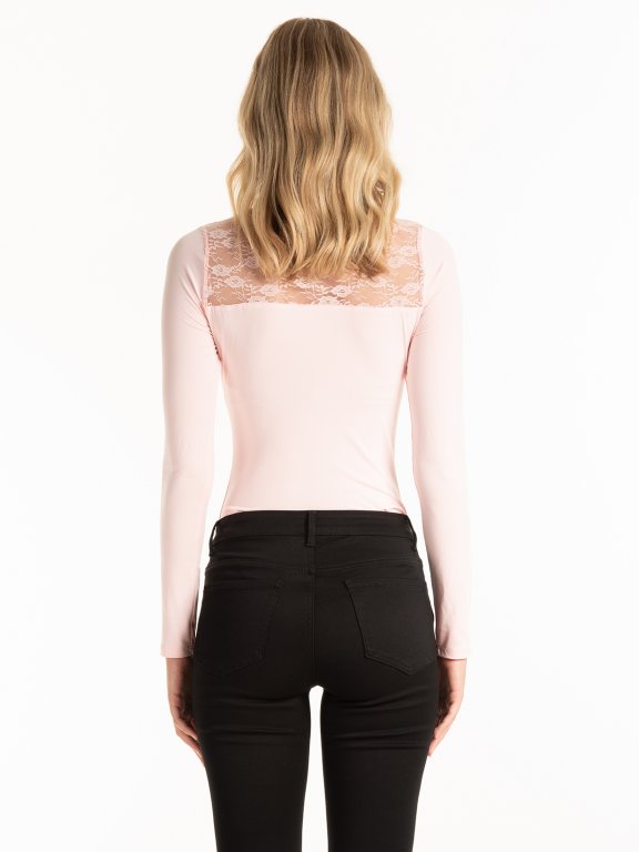 COMBINED BODYSUIT WITH LACE DETAIL