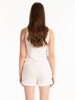 Short sleeveless jumpsuit