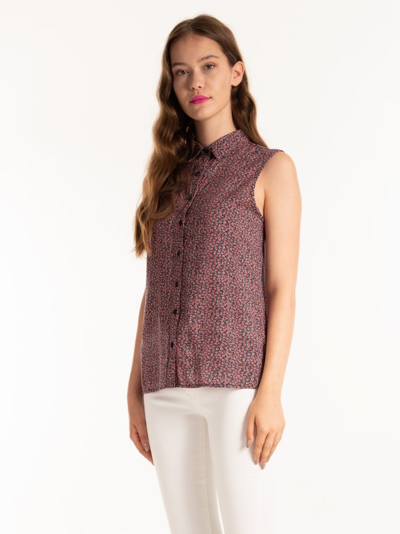 Printed blouse top