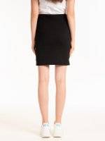 STRUCTURED BODYCON SKIRT WITH ZIPPERS