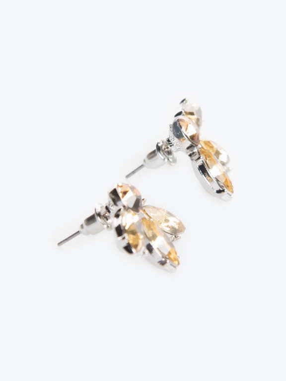 Earrings with faux stones
