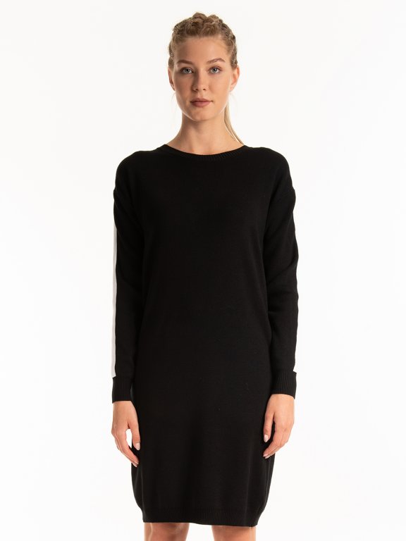 LONGLINE JUMPER WITH CONTRAST SLEEVE TAPE
