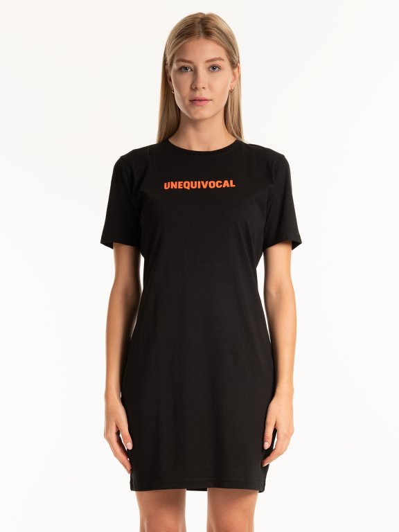 T-shirt dress with slogan print