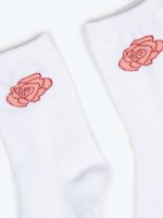 Crew socks with roses