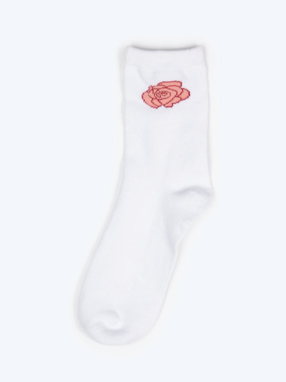 Crew socks with roses