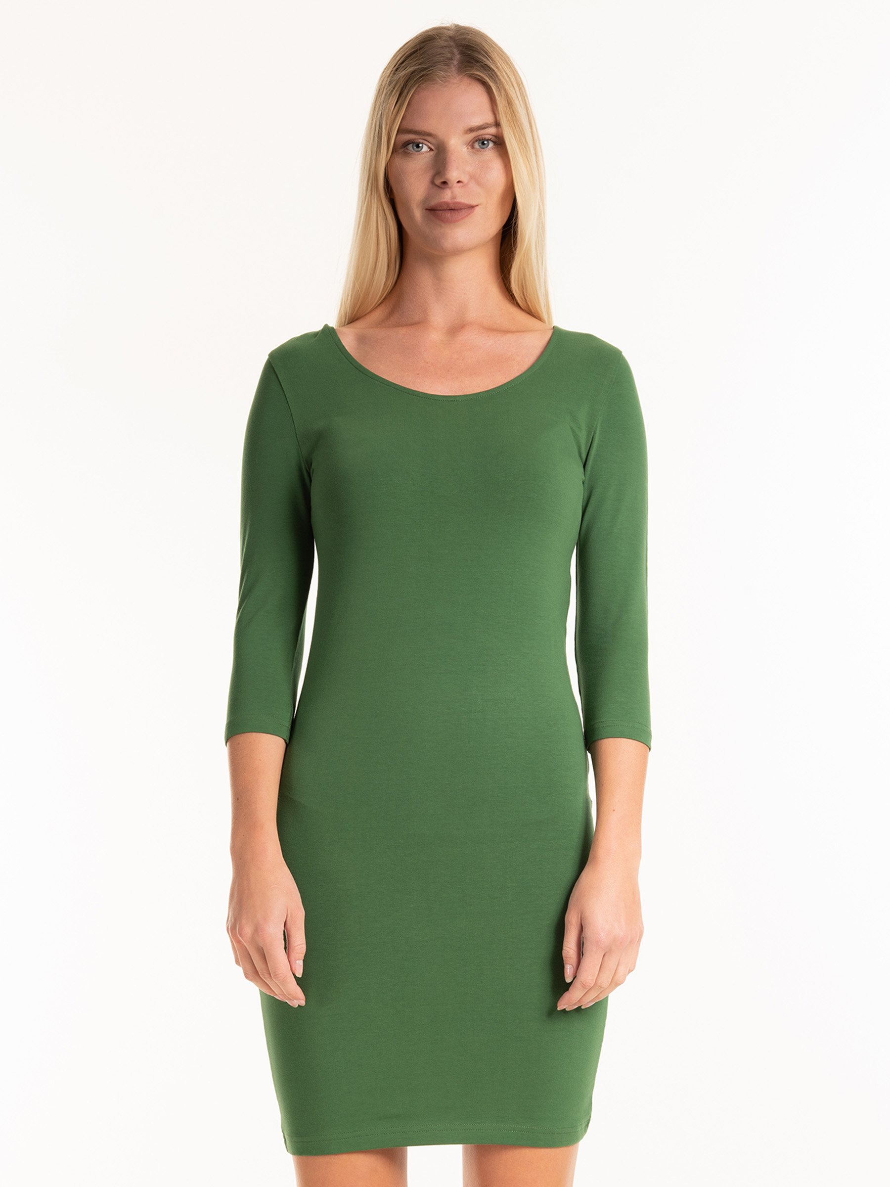 plain green dress