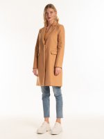 Basic coat in wool blend