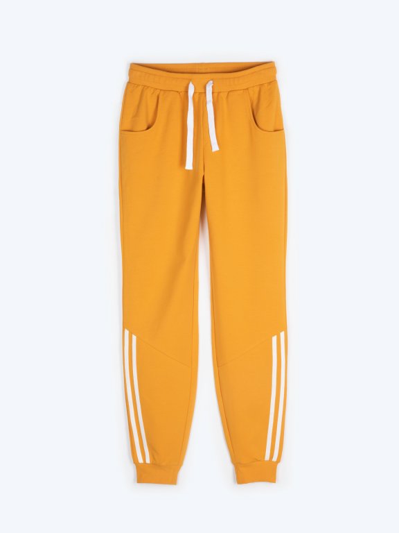 Sweatpants with side stripes