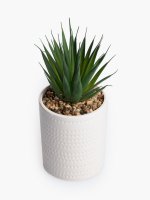 Flower pot with faux flower