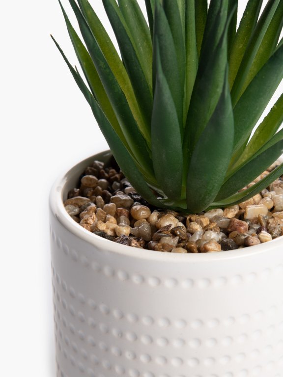 Flower pot with faux flower