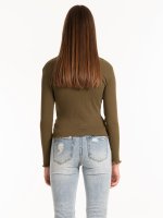 Ribbed cotton basic top