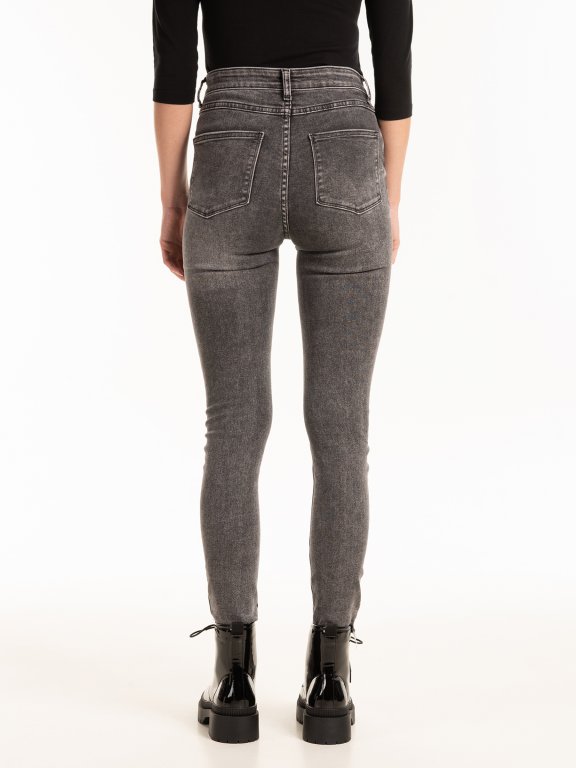 Skinny high-waist jeans
