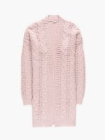 Longline cable-knit cardigan