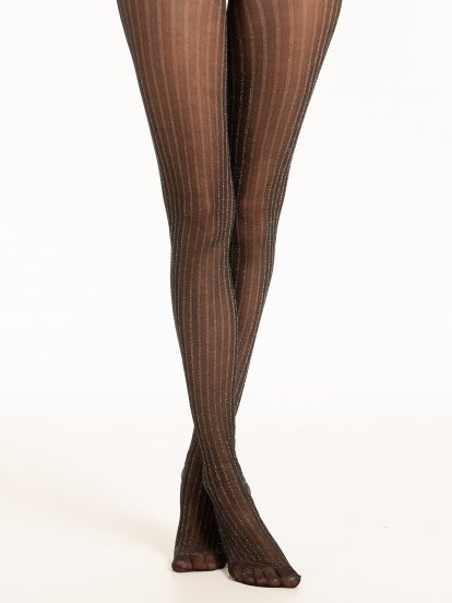 Tights with silver thread