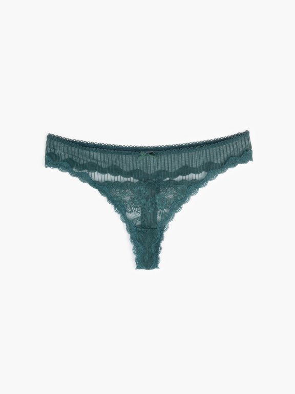 Lace thong panties
