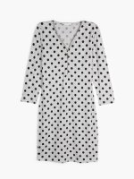 Polka dot print dress with zipper