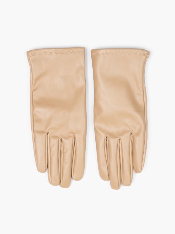 Rękawiczki z imitacji skóry