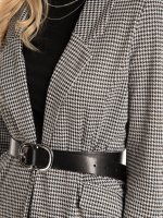 Houndstooth pattern blazer
