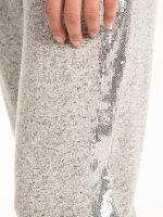Marled sweatpants with sequins