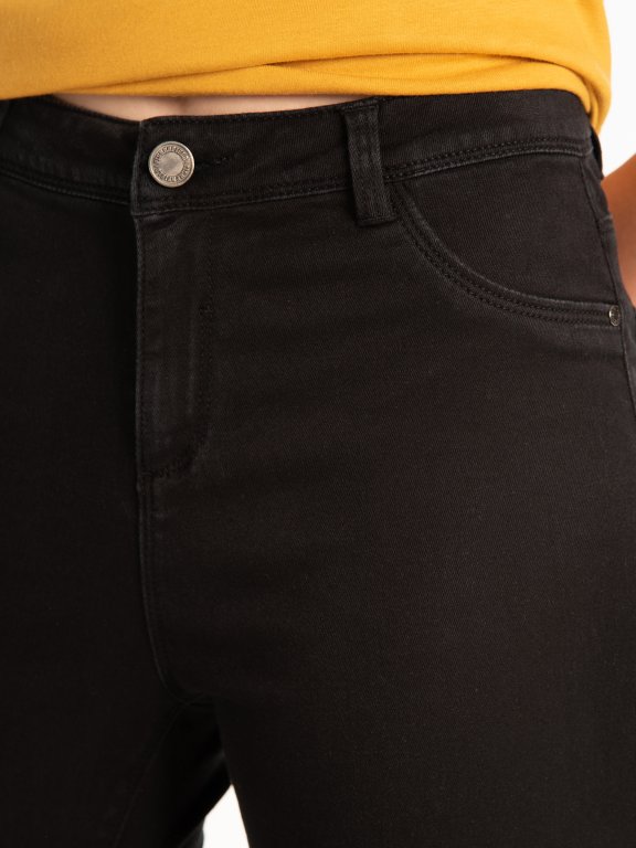 Jednoduché džíny skinny s vysokým pasem