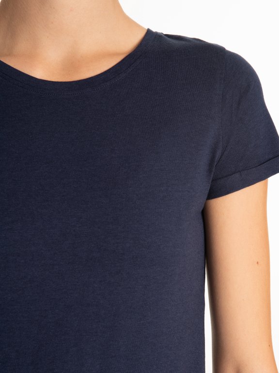 Basic longline short sleeve t-shirt