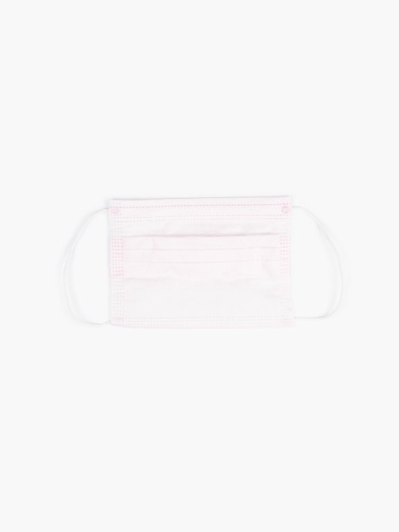 3-ply kids pink disposable face mask (5 pcs / 8Y-12Y)