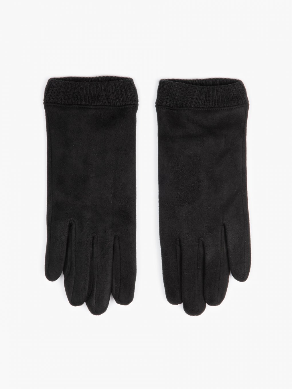 Faux suede gloves