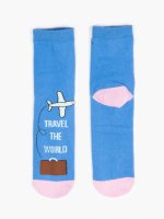 Plane pattern socks