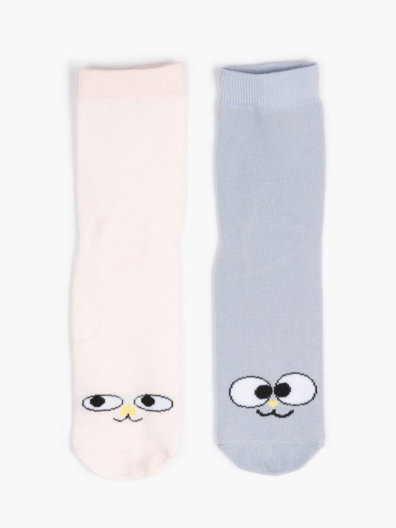 Sada dvou párů ponožek se vzorem