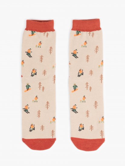 Sada dvou párů vánočních ponožek