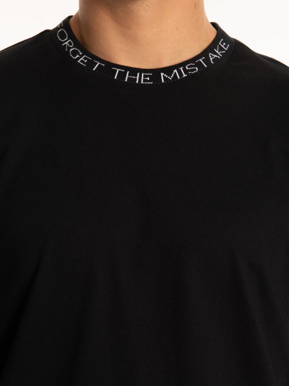 Slogan neck t.shirt