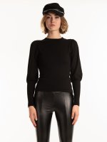 Jumper with puff sleeves