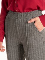 Herringbone pattern trousers