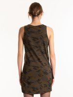 Camo print tank with front lacing