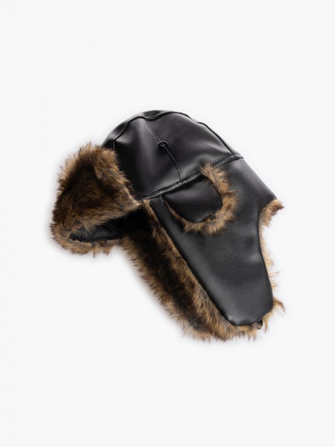 fur lined bomber hat