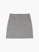Houndstooth mini skirt with pockets