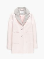 Coat with contrast lapel