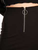 Mini skirt with zipper