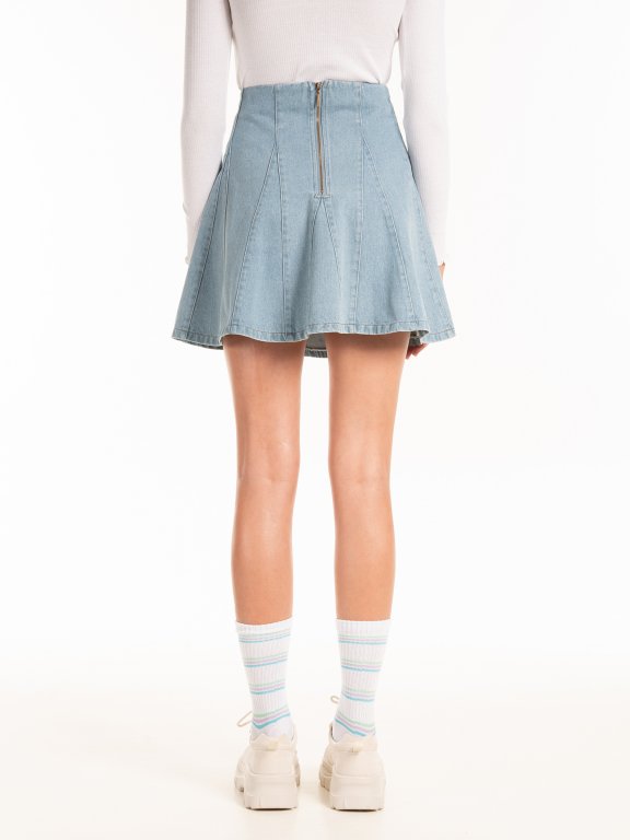 Buy Mid Blue Denim Belted TENCEL™ Mini Skirt from Next Luxembourg