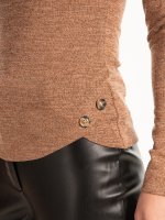 Fine knit top with buttons