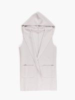 Longline vest with hood