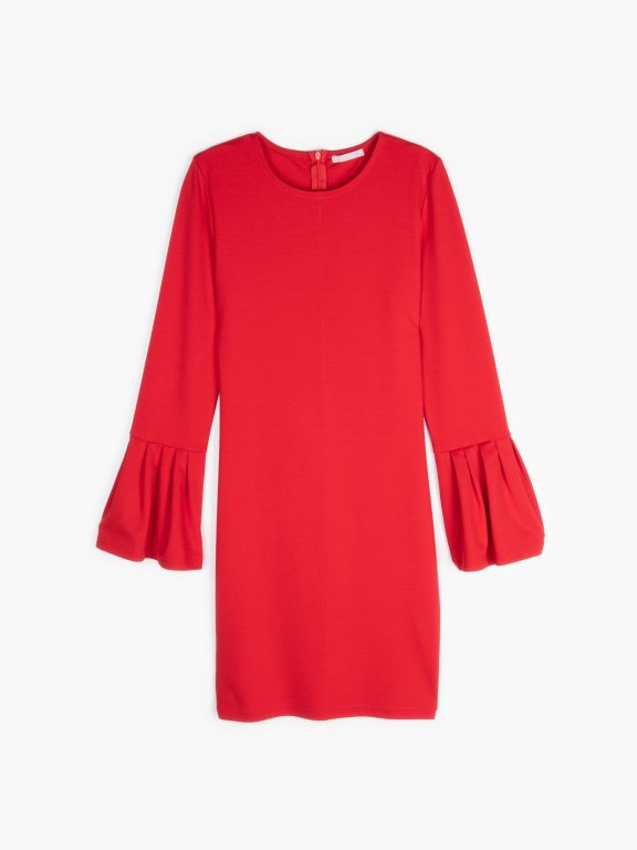 Bodycon dress with bell sleeves