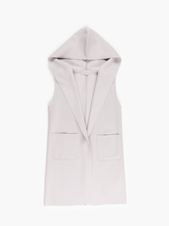 Oversize vest with hood