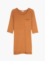 Fine knit longline top with chest pocket