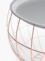 Kovový úložný stolek